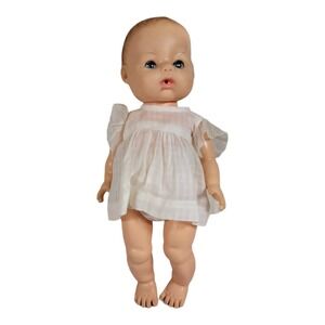 Vintage Horsman Baby Doll‎ Drink & Wet Vinyl Molded Blonde Hair Sleepy Eyes 13"